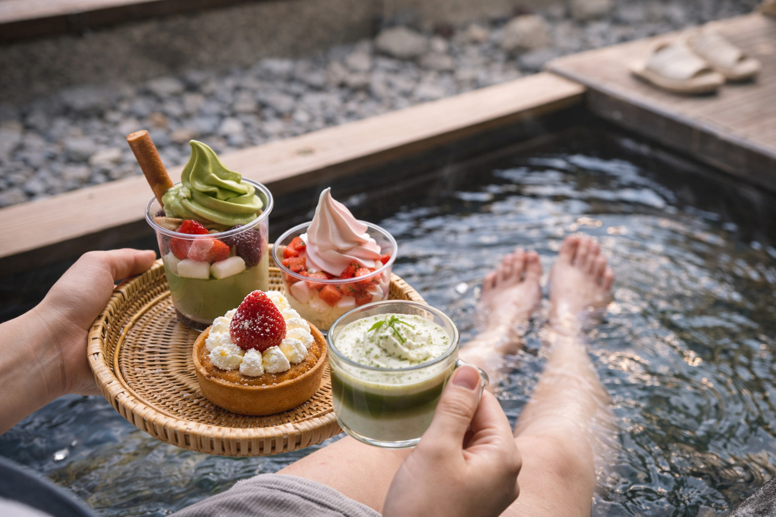足湯スイーツ
